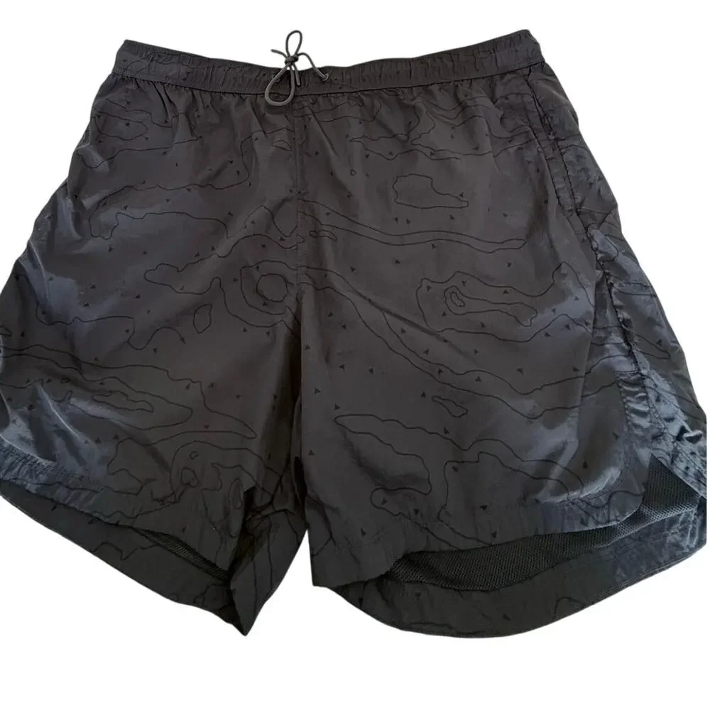 SKU2524 Athletic Works Men's Plus Size 2XL-3XL Black Swim Shorts Trunks Board